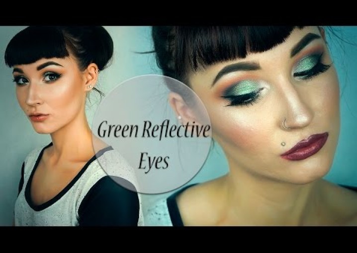 Green Reflective Eyes / Блестящий Зелёный макияж глаз |Vice Obsession|