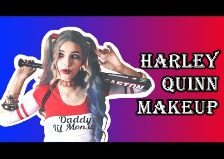 Харли Квинн макияж. Отряд Самоубийц//Harley Quinn makeup tutorial