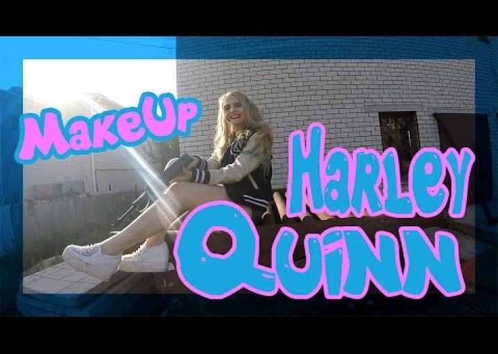 Харли Квинн макияж//Harley Quinn makeup tutorial//Перевоплощение в Харли Квинн