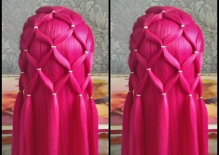 Прическа сеточка из волос Симпатичная прическа для принцесс !