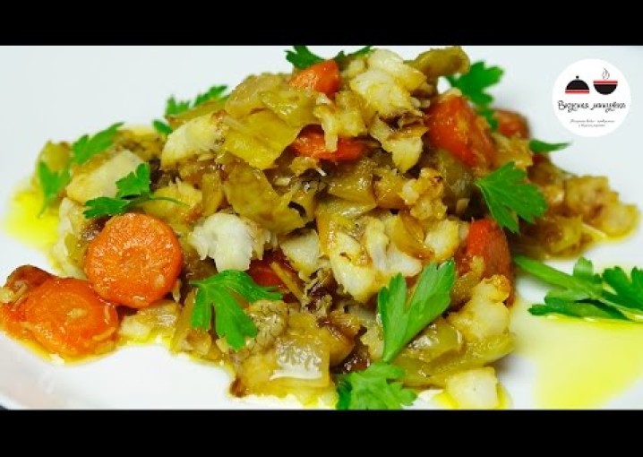 Рыба с овощами  Экспресс рецепт на сковороде  Fish with Vegetables