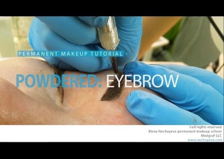 Permanent makeup tutorial: powdered eyebrows / Уроки татуажа - пудровые брови