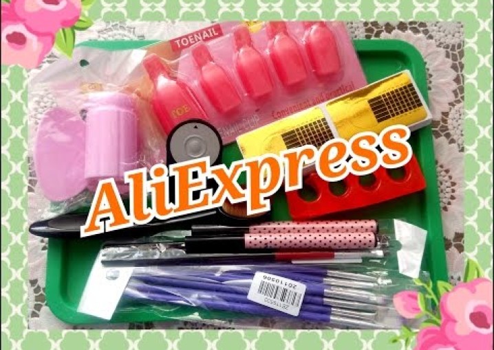 Покупки с сайта AliExpress - пульт для canon, кисть для макияжа, подводка и многое для ногтей