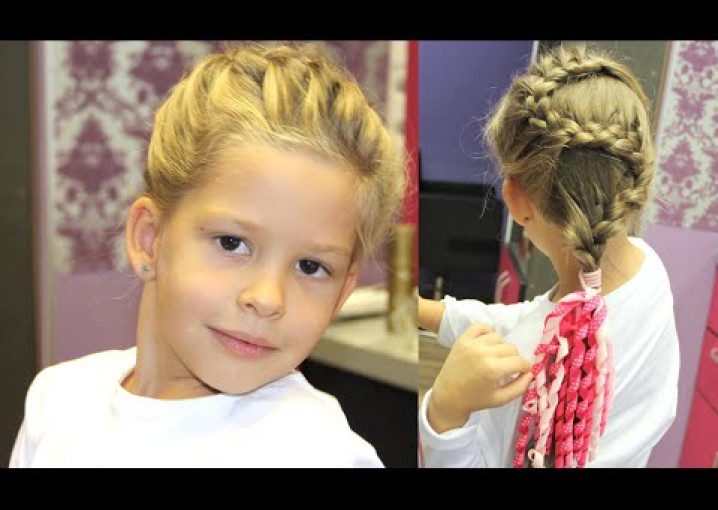 Легкая прическа на средние и длинные волосы для девочки на каждый день |Плетение змейка ?Lovely Kids