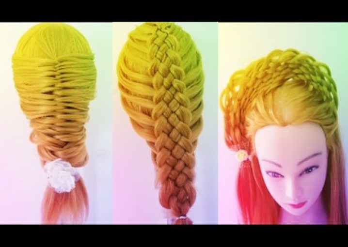 Простая прическа в школу Прическа с плетением Easy hairstyle for girls