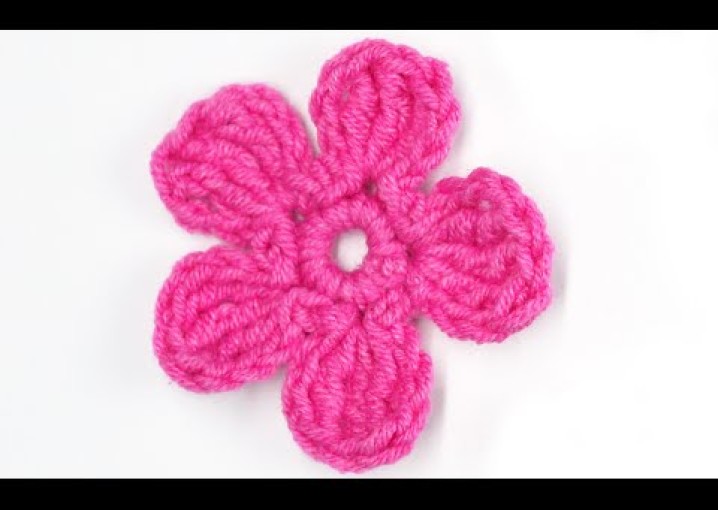 Вязание крючком / Простой цветок // Crochet