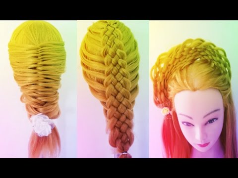 Простая прическа в школу Прическа с плетением Easy hairstyle for girls